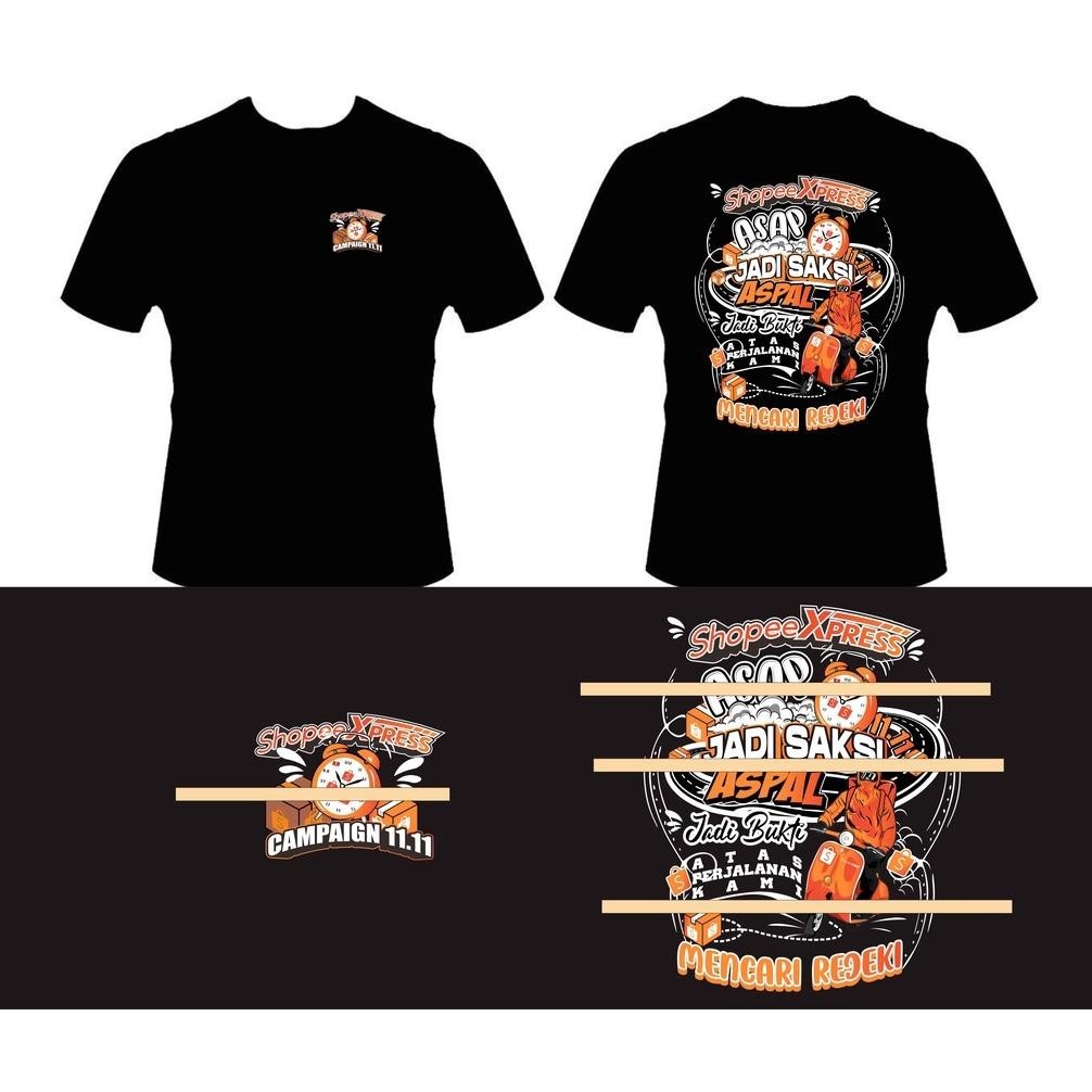 Berani Baju/Kaos Pria Keren KURIR SPX Campaign 11.11 Lengan panjang dan pendekCombed 24s Premium leb