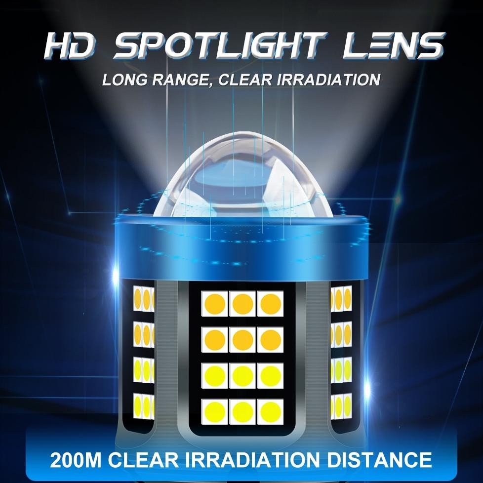 (AKSESORIS MOTOR) Untuk Sepeda Motor Listrik 12-80V H4 BA20D P15D/T19 Lampu Led Sepeda Motor 3000LM 