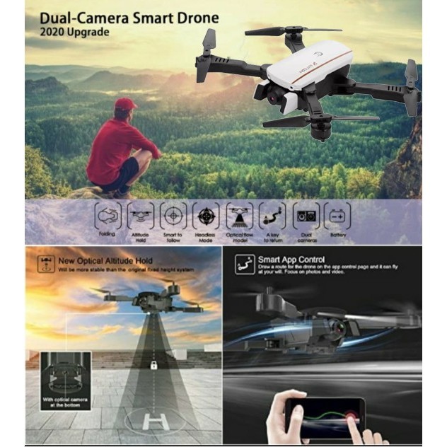 Falcon 1808 4K 16Mp Wide Dual Camera Follow Me Drone Best Buy