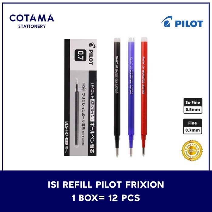 

Isi Refill Pulpen Frixion Clicker Erasable 0.5/0.7 - 1 box isi 12 pcs -fo3