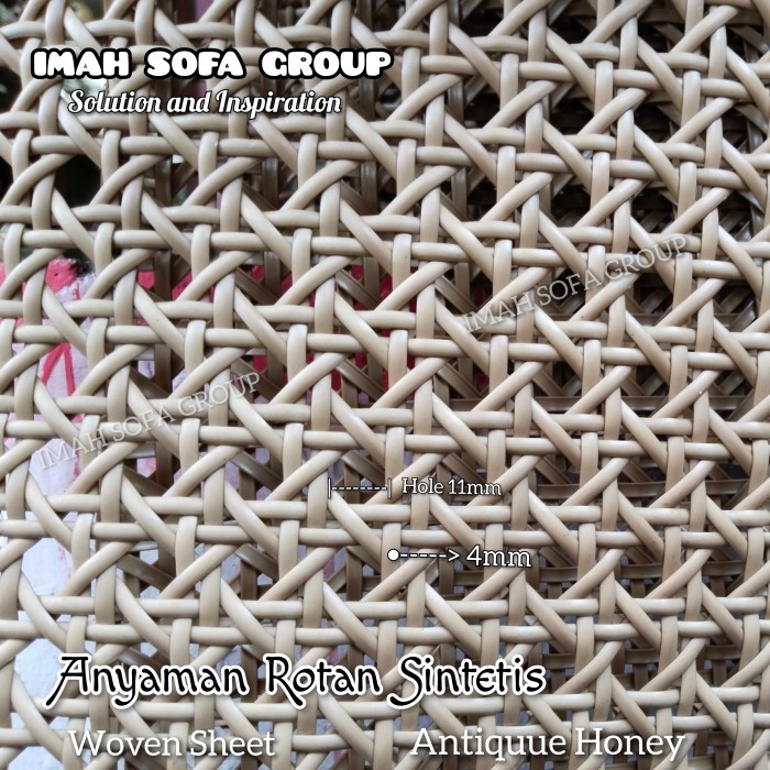 Terlaris Webbing Rotan Sintetis Lembaran Meteran Anyaman Tanjung Promo Terbaru