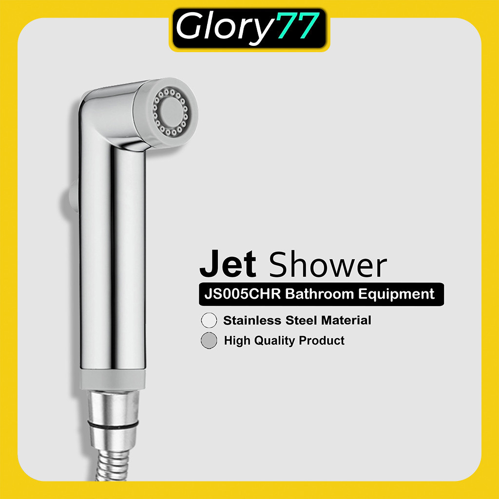 Jet Shower Toilet Spray Gun Premium ABS Chrome Panjang GR195