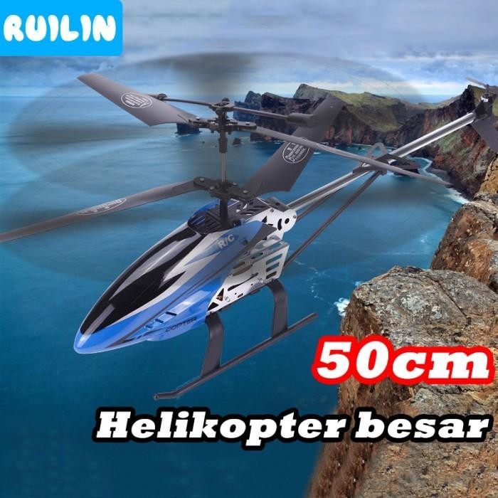 Ruilin Helikopter Remote Control Besar 50Cm Dengan Gyro Terbang Stabil