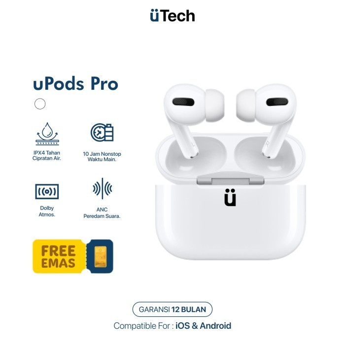 uPods Pro TWS Bluetooth Headset By Utech Indonesia