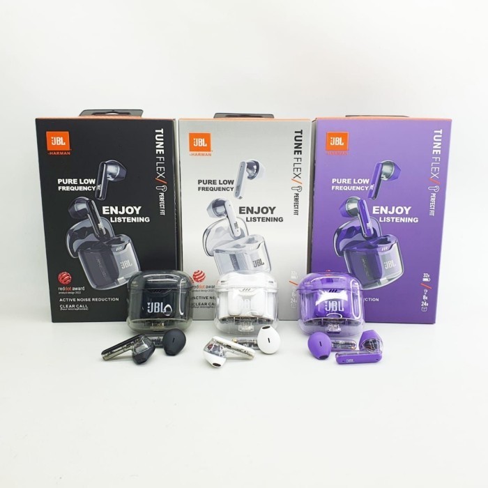 HEADSET BLUETOOTH JBL TUNE FLEX GHOST EDITION WIRELESS EARPHONE TWS