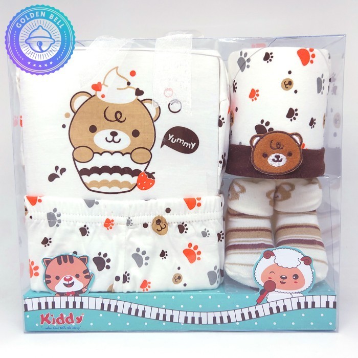 

Ready Baju Set Kado Hampers Hadiah Bayi Baru Lahir Newborn Bear Coklat Tua