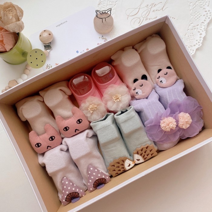 

Ready sage&sora korean baby socks hampers newborn baby girl hadiah lahiran