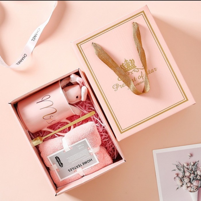 

Ready Hampers Wedding Gelas Couple Mr/Mrs Cup Ceramic Gift Set Hadiah