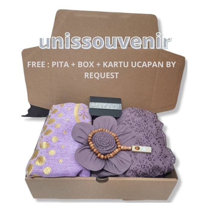 

Ready Hampers Mukena Bunga khadijah/ Seserahan / Wedding gift / Kado