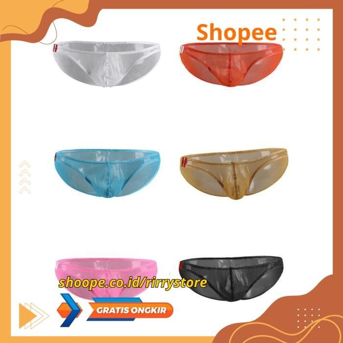 MAN'S G STRING THONG SHINNY TRANSPARANT LC E 078 XK3 - MAN'S G STRING THONG SHINNY TRANSPARANT THE B