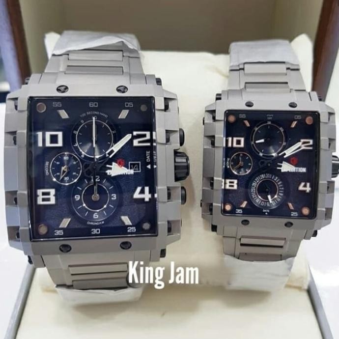 Jam Tangan Couple Expedition E 6757 / E6757 Original Titanium Blue Pengiriman Cepat