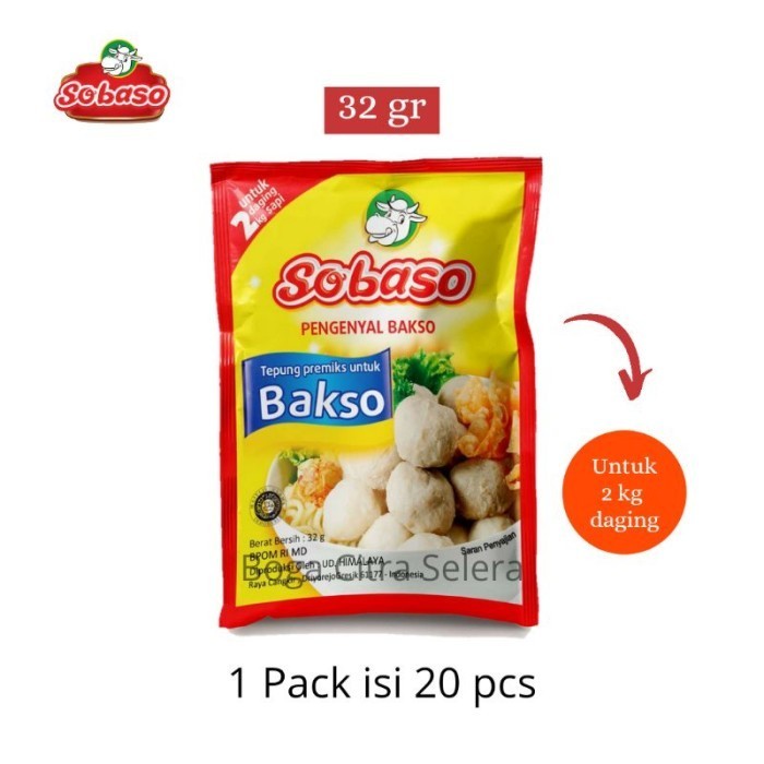 

Terlaris Sobaso Tepung Pengenyal Bakso 32Gr (1 Pack) Promo Terbaru
