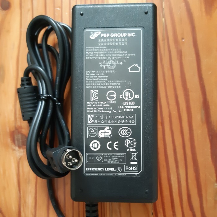 Terlaris Switching Adaptor Fsp 24V~2,5A 3Pin Original Promo Terbaru