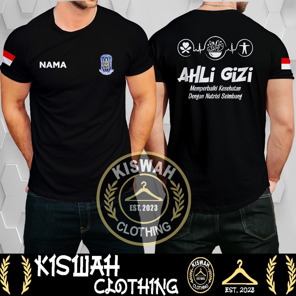 Kaos Tshirt Ahli Gizi Memperbaiki Kesehatan Dengan Gizi Seimbang Gratis Nama Kamu DB Kaos Distro