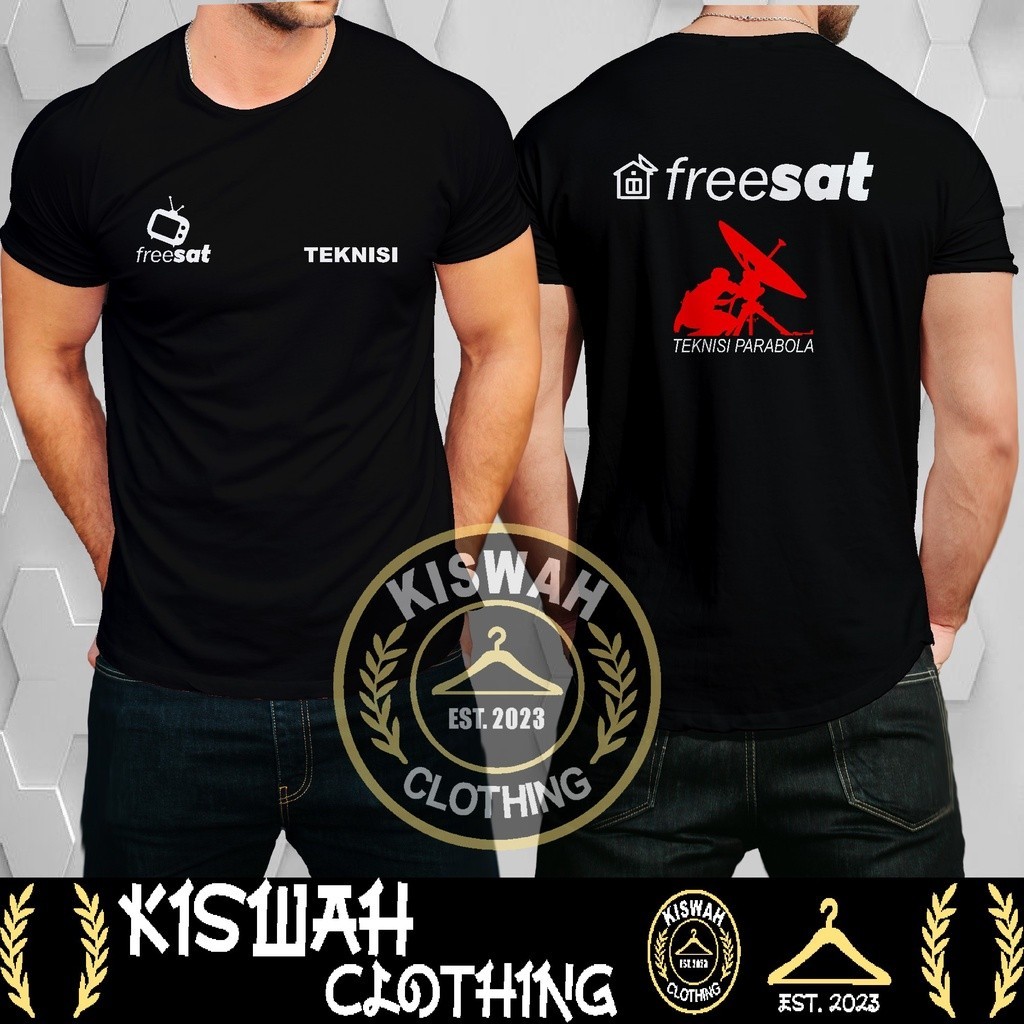Kaos Tshirt Freesat Teknisi Parabola Baju Distro