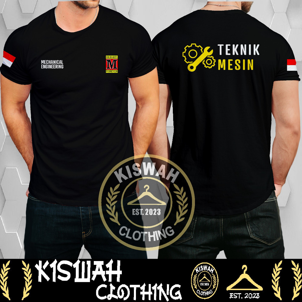 Kaos Tshirt Teknik Mesin M solver Baju Distro