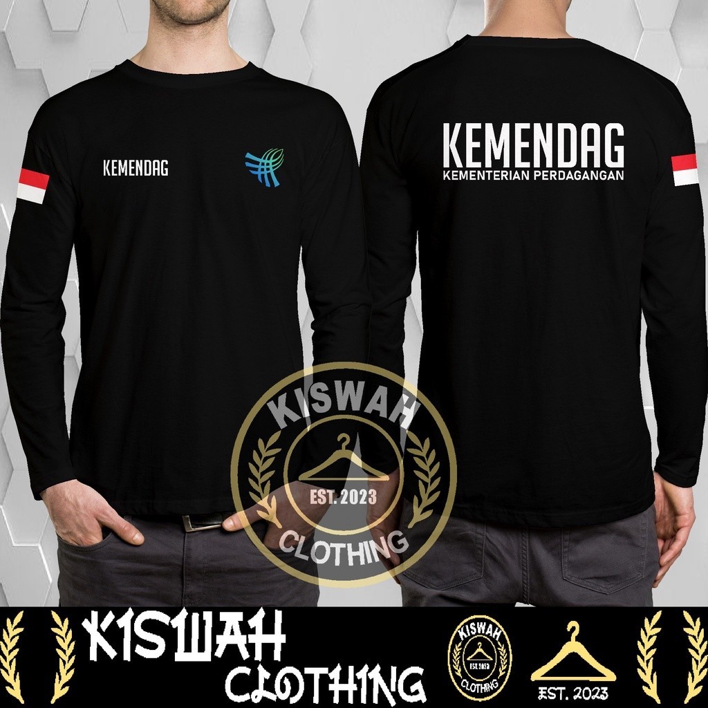 Kaos Tshirt KEMENDAG Kementerian Perdagangan Lengan Panjang Baju Distro