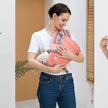 Gendongan Bayi Baby Carrier Hipseat Aiebao 6634 Multifungsi Import | Kalestrina