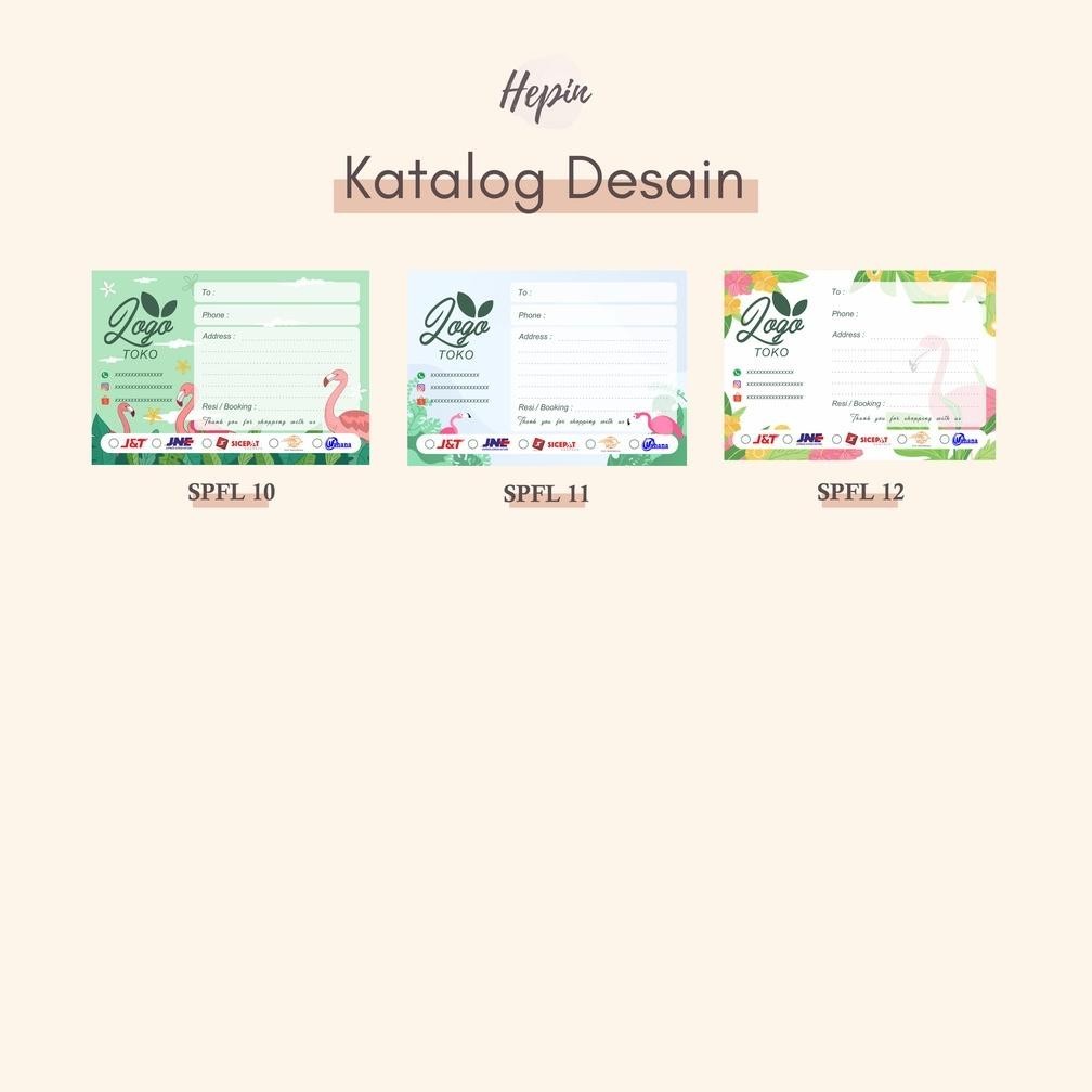 

stiker pengiriman tema FLAMINGO-label box pengiriman