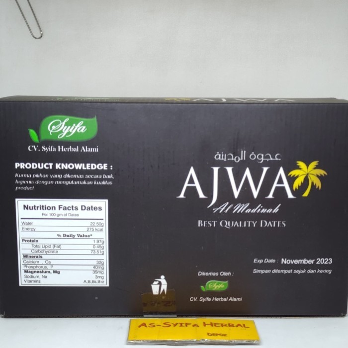 

Kurma - Kurma Ajwa Al Madinah 1 Kg Kwalitas Premium
