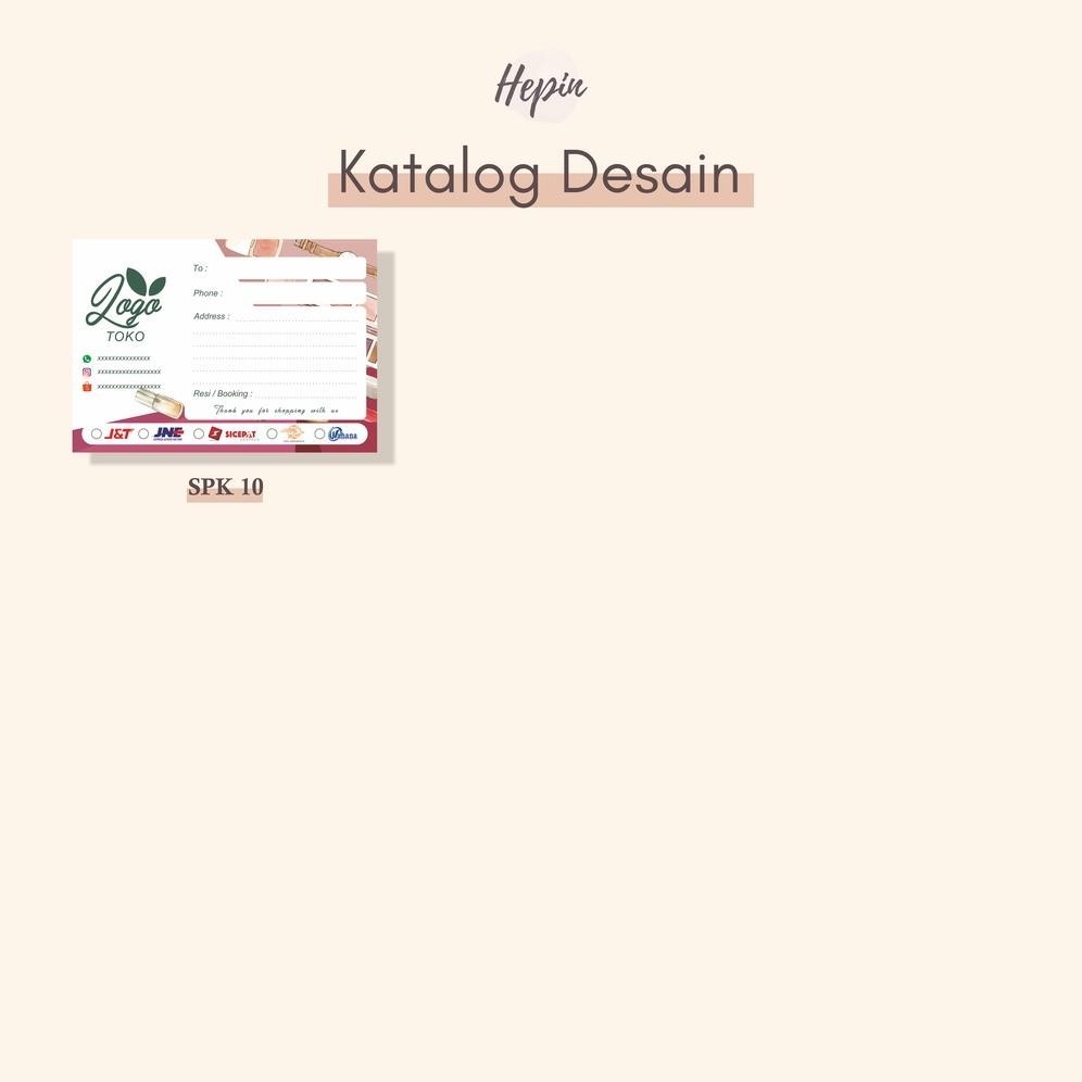 

custom desain bebas/stiker pengiriman murah tema KOSMETIK/label pengiriman alamat/murah