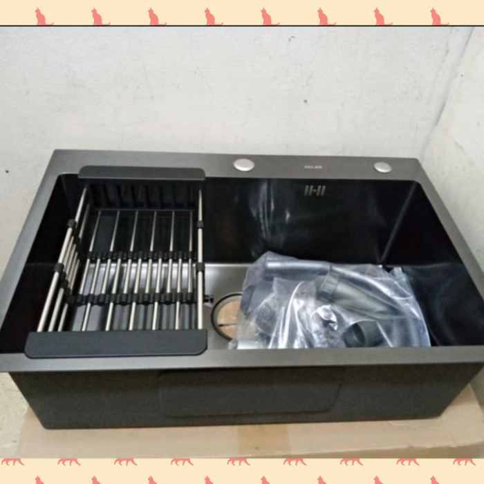 Terlaris Kitchen Sink Black 6845 Merk Velar Promo Terbaru