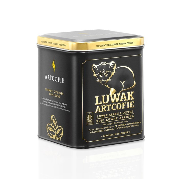 

Artcofie Kopi Luwak Arabica Tin Box Bubuk 100g
