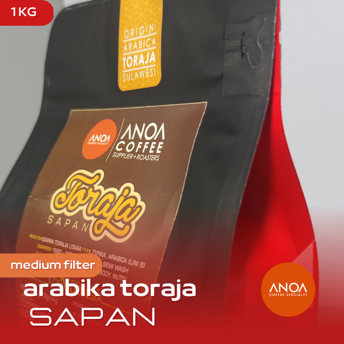 

ANOA COFFEE Arabika Toraja Sapan 1000gr - Biji Kopi / Kopi Bubuk