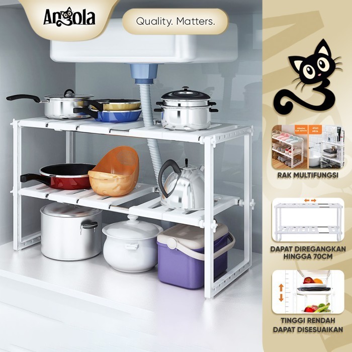 Terlaris Angola Rak Dapur E14 Rak Panci Tempat Bumbu Bawah Meja Dapur Wastafel Promo Terbaru