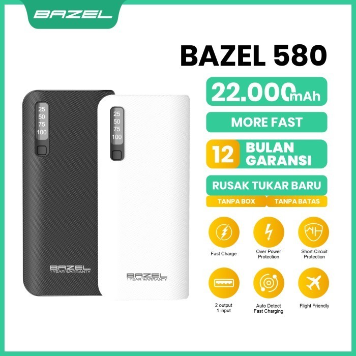 Bazel 580 Series Powerbank 22000 mAh Digital Display Small Power Bank