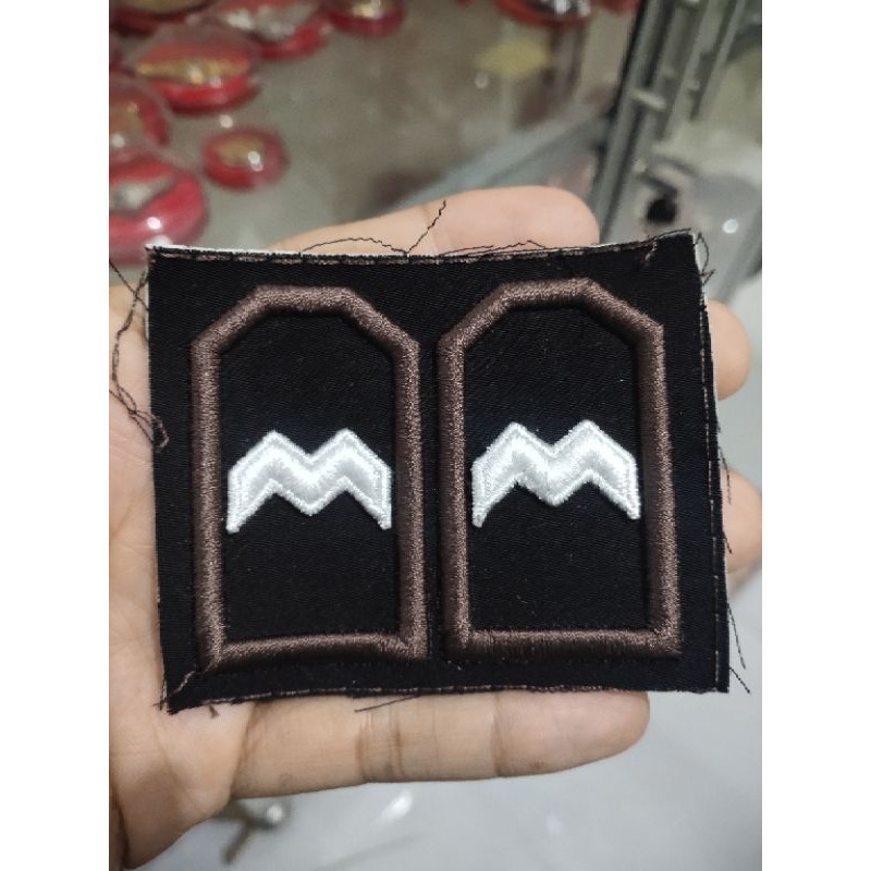 Tanda pangkat pdl bordir super timbul aipda dan aiptu