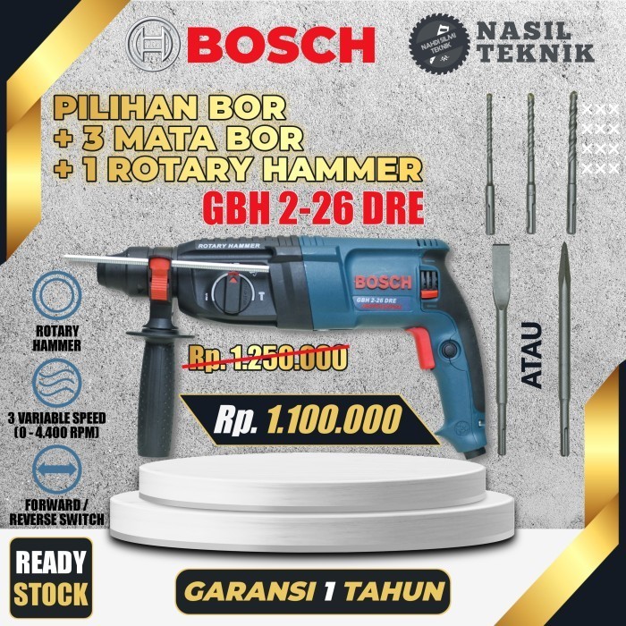 Bosch Bor Beton Gbh 2 26 Rotary Hammer Termurah