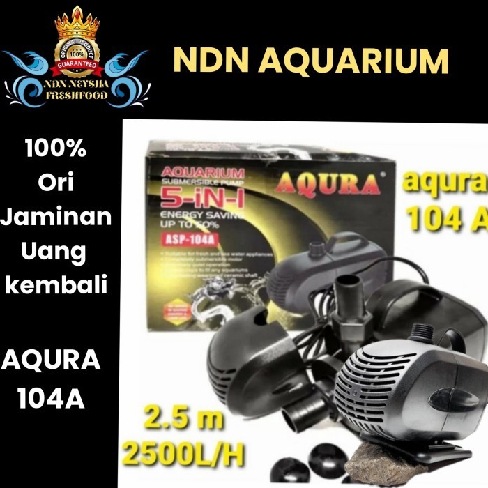 Terlaris AQURA 104A POMPA CELUP AIR AQUARIUM + KOLAM + HIDROFONIK AQURA 104 A