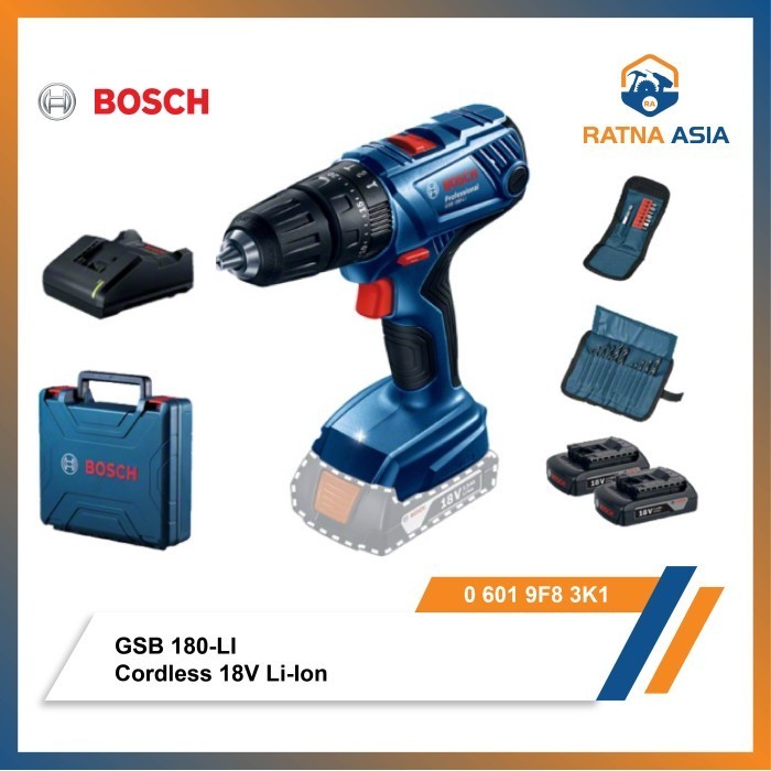 Mesin Bor / Obeng Cordless Bosch GSB 180-LI / GSB 180 LI