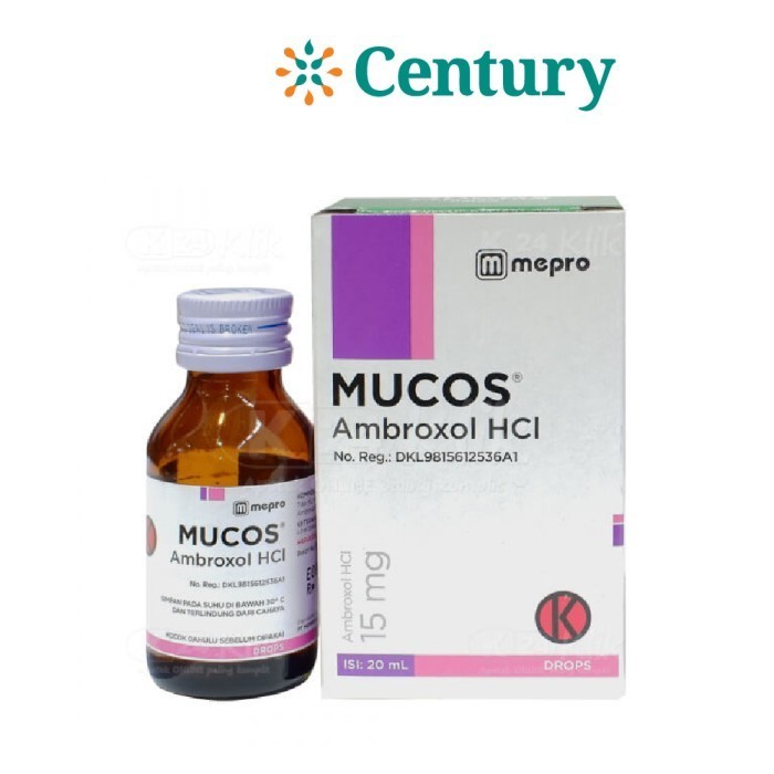 MUCOS DROPS 20 ML / 1 BOTOL @15MG 1ML / AMBROXOL / BATUK BERDAHAK / PENGENCER DAHAK