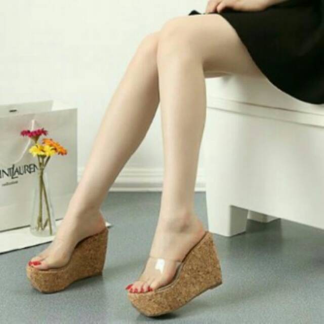 Sandal Japit Wedges Wanita Emory Arasha 18Emo3911 Emorystyle Ori Original Brand Branded Terbaru Abbu