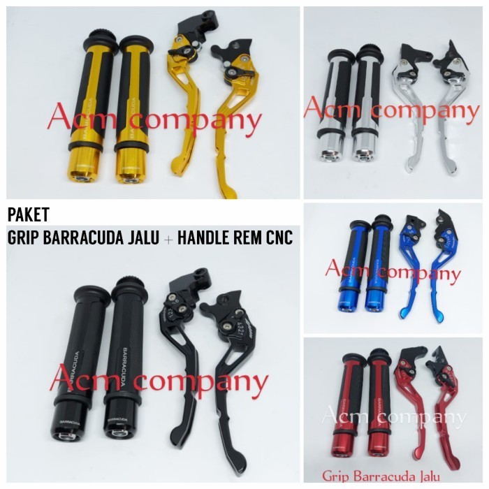 Terlaris Paket Handle rem cnc + Grip Barracuda Aerox 155 & Aerox 155 New 2020