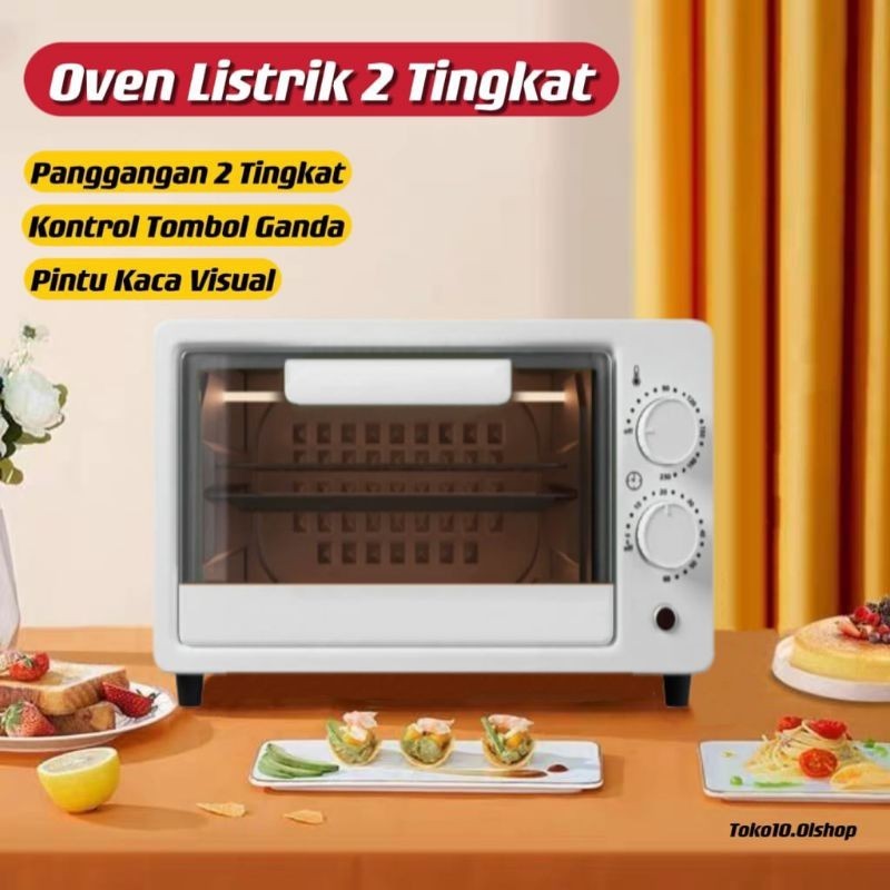 Oven Listrik Low Watt Kapasitas 12L Pemanas Makanan Serbaguna Toko10
