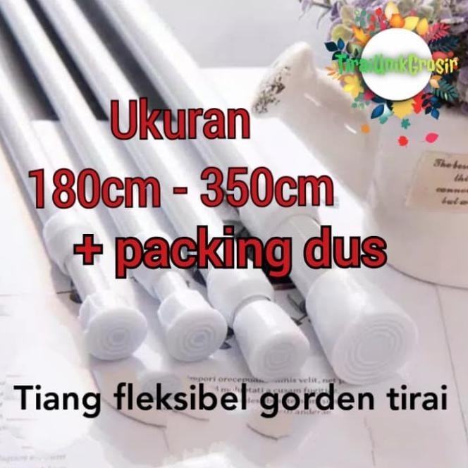 tiang tirai/tiang fleksibel gorden tirai ukuran 180cm-350cm