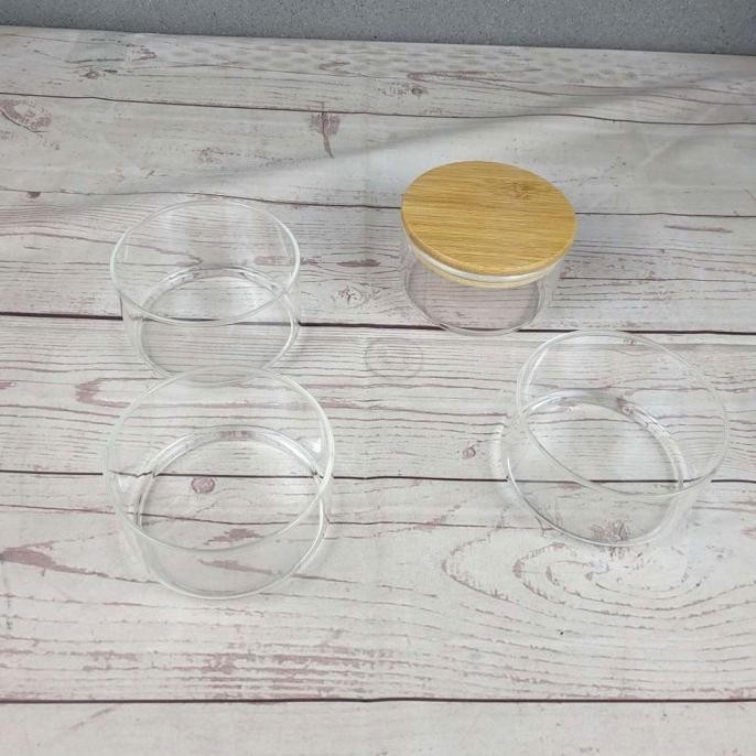 Lnternaul Toples Kaca Unik Rantang Tempat Kue Lebaran Kacang 4 Tingkat Pengiriman Cepat