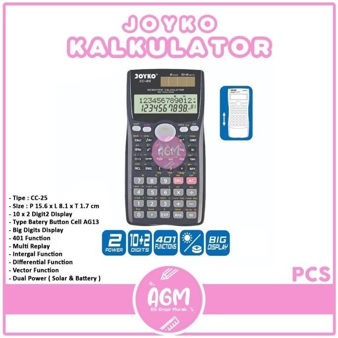 

Hot - Calculator / Kalkulator Joyko CC-25 / Scientific / 401 Functions !