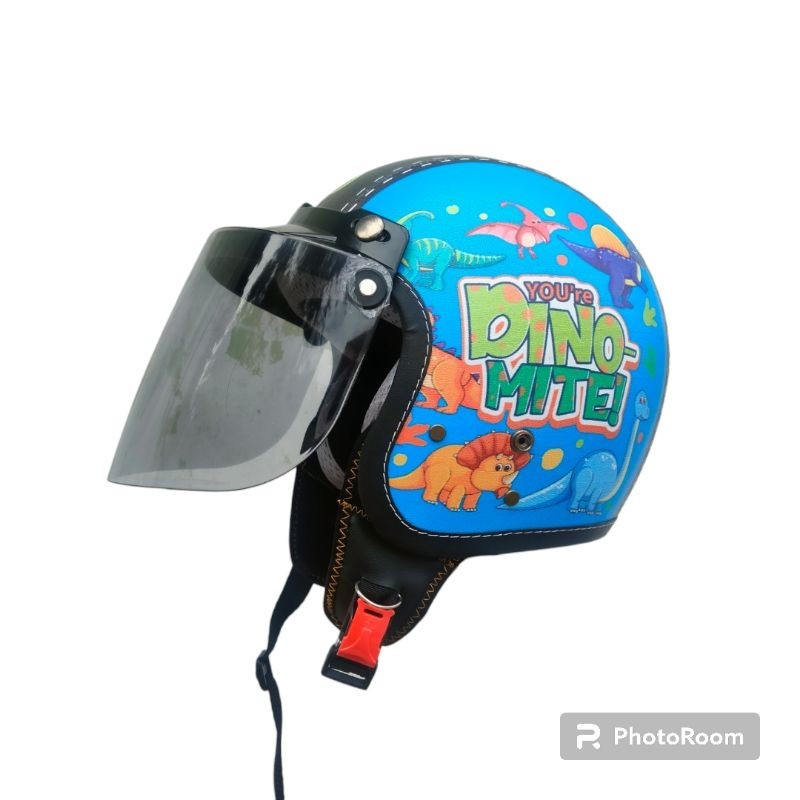 HELM BOGO RETRO ANAK DINO USIA 7-12 TAHUN BISA CODbogo junior/bogo anak/bogo kids/retro anak/bogo an