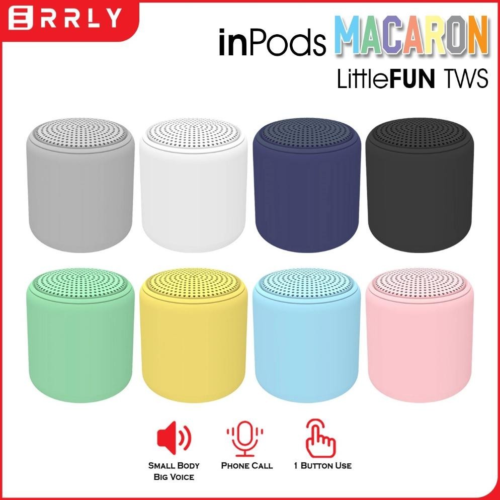 Terbaru Mini Speaker Bluetooth Macaron Inpods I12 Little Fun Bisa Tws 2In1 Hifi Music Box Stereo Meg