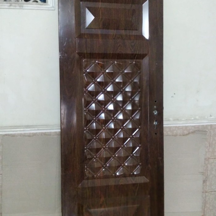Terlaris Pintu Baja Motif Kayu by JBS Fortress tipe URBAN80 URBAN90
