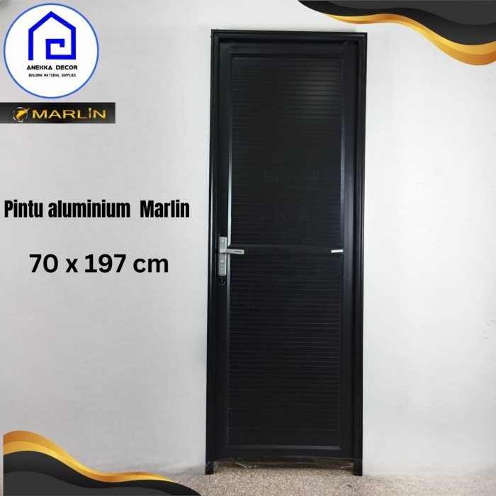 Terlaris Pintu Kamar Mandi Aluminium Marlin Platinum Full Panel