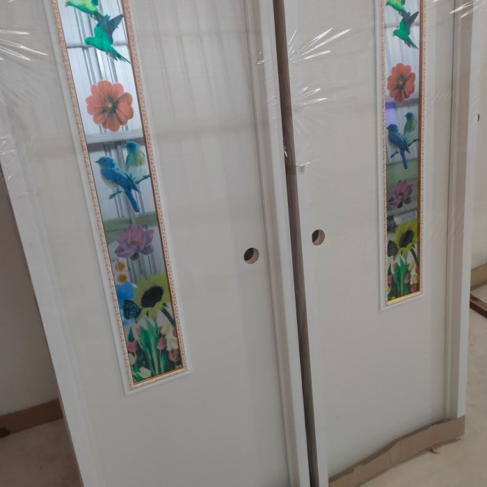 Terlaris Pintu Kamar Mandi PVC/Pintu PVC(Grey-cermin motif)