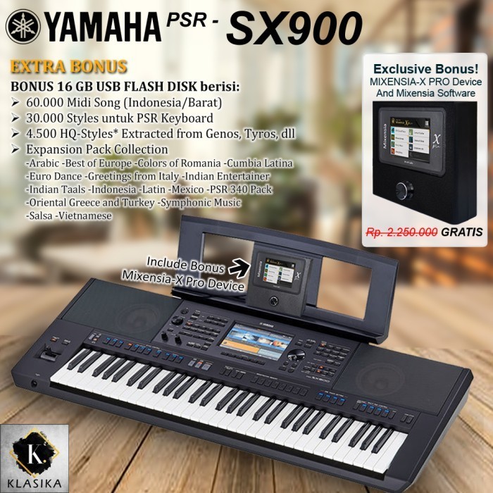 YAMAHA PSRSX900 / PSR SX900 / PSR-SX900 BUNDLE HARDWARE MIXENSIA-X