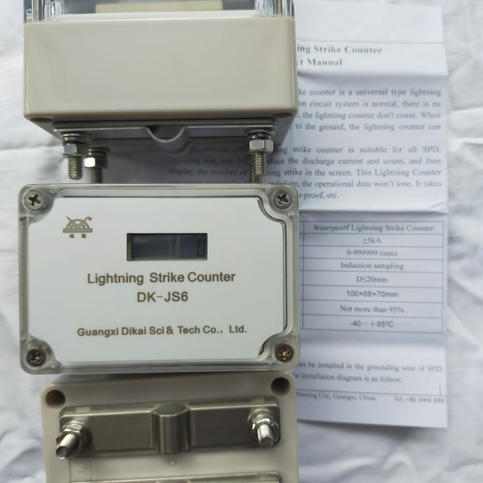 Lightning Counter Strike DK-JS6 / penghitung Sambaran petir Digital