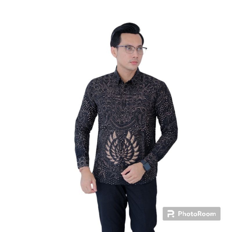 Batik Pria Lengan PANJANG Slim Fit Keris Modern Premium Baju Kemeja  Atasan Batik Cowok Original