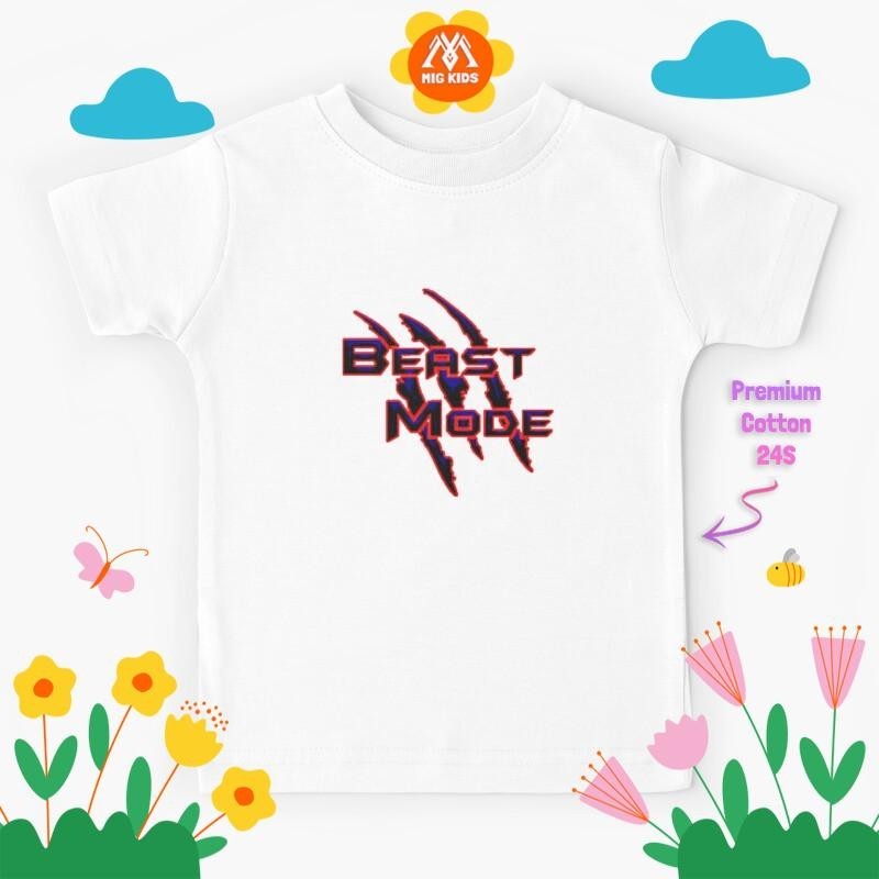 Baju Kaos Anak Logo beast,fanny beast Tiger fanny 569